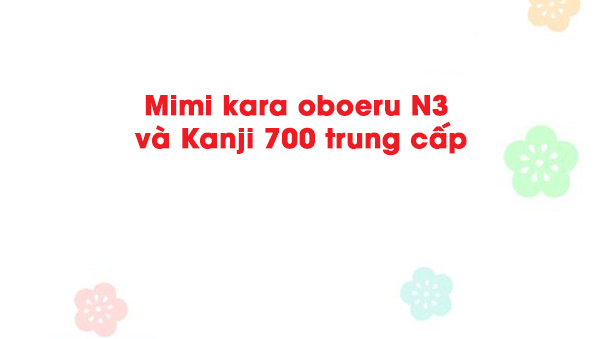 Mimi Kara Oboeru N3 Va Kanji 700 Trung Cấp